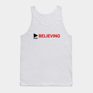 Start Believing Button Tank Top